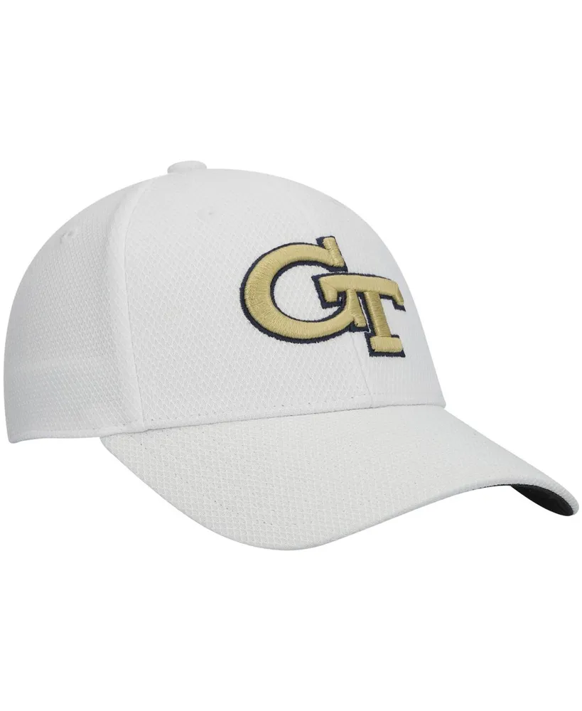 Men's adidas White Georgia Tech Yellow Jackets 2021 Sideline Coaches Aeroready Flex Hat