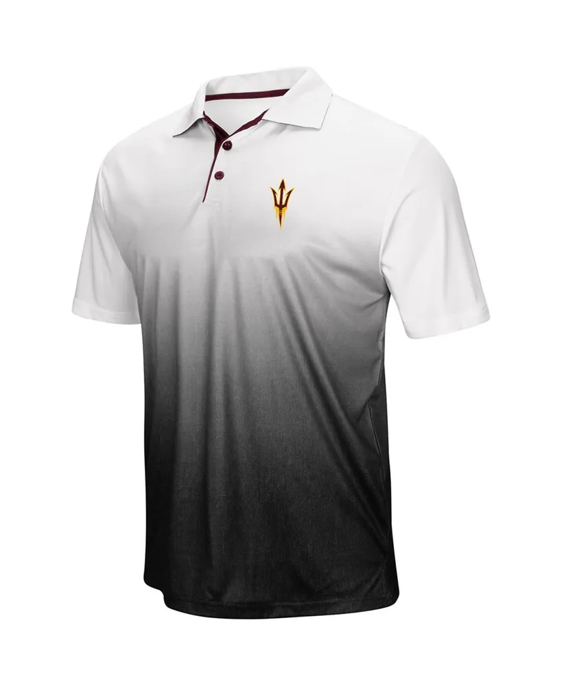 Men's Colosseum Heathered Gray Arizona State Sun Devils Magic Team Logo Polo Shirt