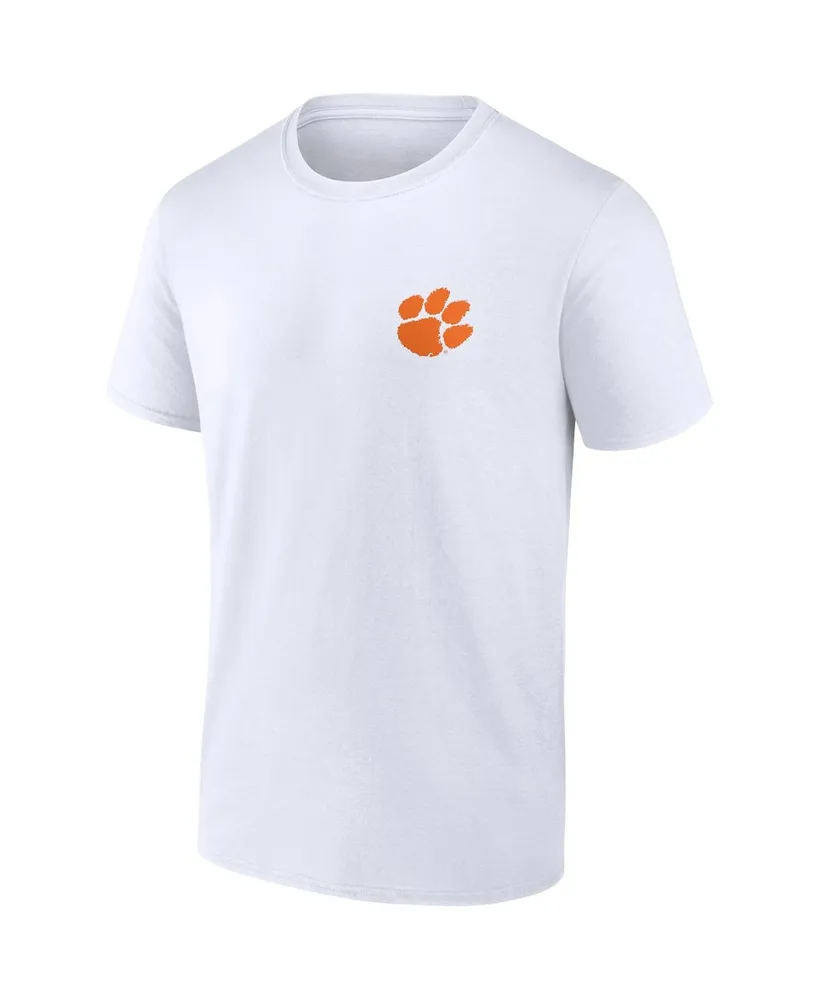 Men's Fanatics White Clemson Tigers High Hurdles T-shirt