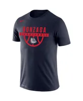 Men's Nike Navy Gonzaga Bulldogs Basketball Drop Legend Performance T-shirt