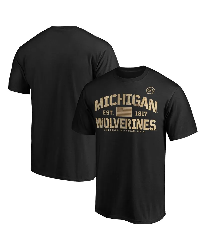 Men's Fanatics Black Michigan Wolverines Oht Military-Inspired Appreciation Boot Camp T-shirt