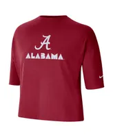 Women's Nike Crimson Alabama Tide Crop Performance T-shirt