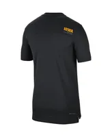 Men's Nike Black Iowa Hawkeyes Coach Uv Performance T-shirt