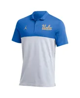 Men's Jordan Light Blue, White Ucla Bruins Coaches Performance Polo Shirt
