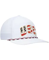 Men's '47 White Usc Trojans Stars and Stripes Flag Flutter Hitch Snapback Hat