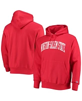 Men's Champion Red Winston-Salem State Rams Tall Arch Pullover Hoodie