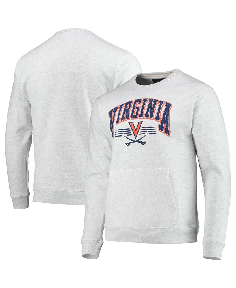 Men's League Collegiate Wear Heathered Gray Virginia Cavaliers Upperclassman Pocket Pullover Sweatshirt