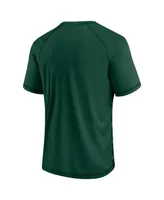 Men's Fanatics Green Michigan State Spartans Arch Outline Raglan T-shirt