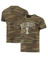 Men's Alternative Apparel Camo Illinois Fighting Illini Arch Logo Tri-Blend T-shirt