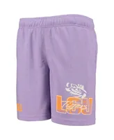 Big Boys Purple Lsu Tigers Super Fresh Neon Daze Shorts