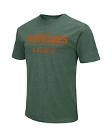 Men's Colosseum Green Miami Hurricanes Oht Military-Inspired Appreciation Flag 2.0 T-shirt