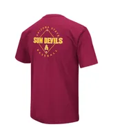 Men's Colosseum Maroon Arizona State Sun Devils Baseball On-Deck 2-Hit T-shirt