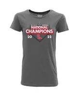 Women's Blue 84 Heathered Gray Ole Miss Rebels 2022 Ncaa Men's Baseball College World Series Champions Schedule T-shirt