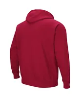 Men's Colosseum Crimson Indiana Hoosiers Big and Tall Arch & Logo 2.0 Pullover Hoodie