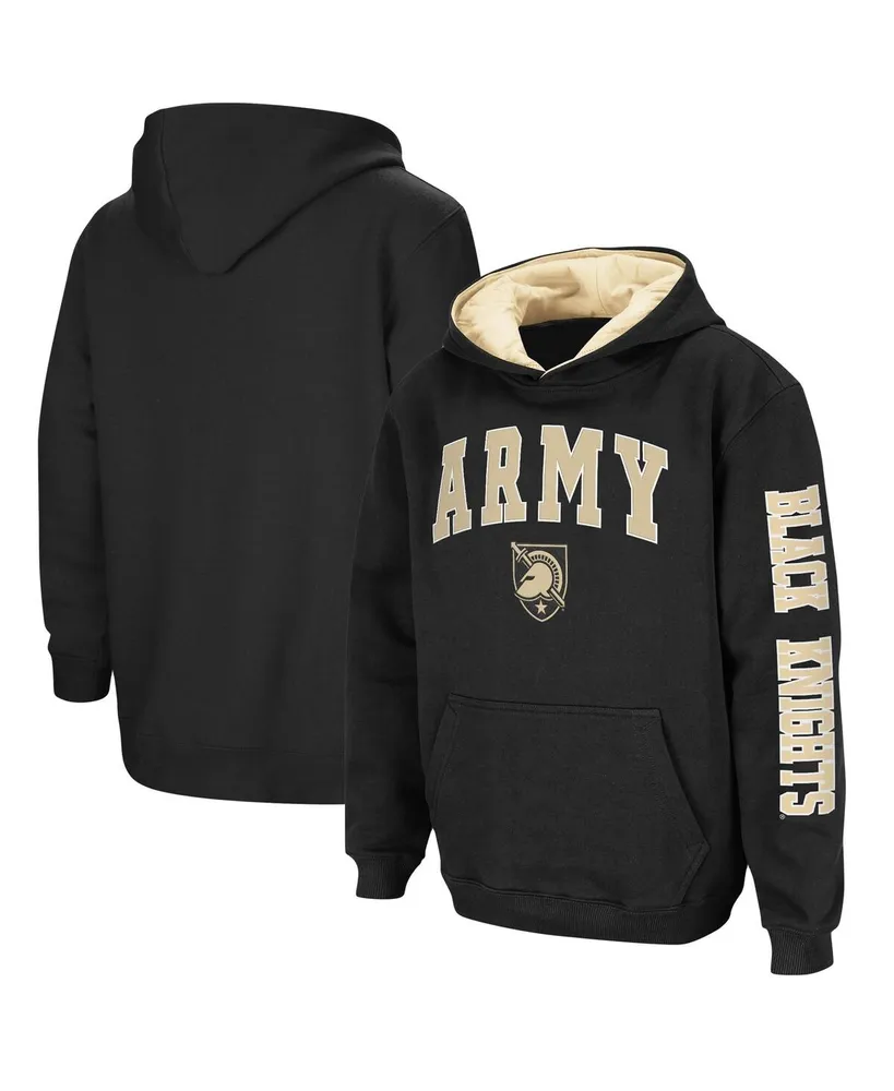 Big Boys Colosseum Black Army Knights 2-Hit Team Pullover Hoodie