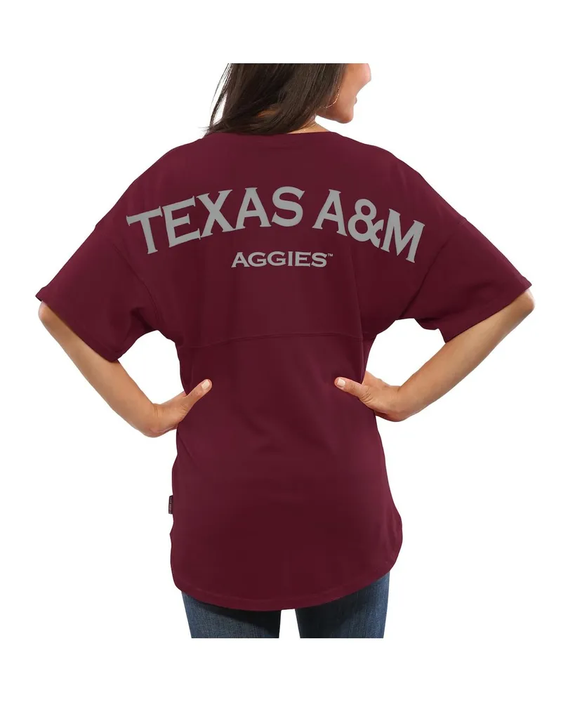Women's Maroon Texas A&M Aggies Spirit Jersey Oversized T-shirt