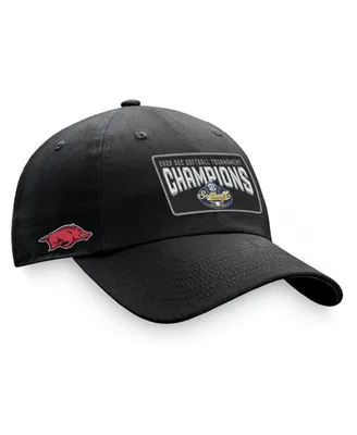 Men's Top of the World Black Arkansas Razorbacks 2022 Sec Softball Conference Tournament Champions Crew Adjustable Hat