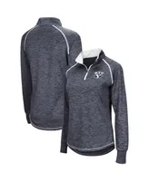 Women's Colosseum Navy Byu Cougars Bikram Quarter-Zip Pullover Jacket