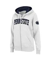 Women's Colosseum White Penn State Nittany Lions Arched Name Full-Zip Hoodie