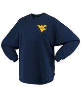 Women's Navy West Virginia Mountaineers Loud n Proud Spirit Jersey T-shirt
