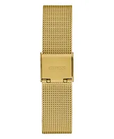 Guess Women's Gold-Tone Glitz Stainless Steel, Mesh Bracelet Watch, 34mm - Gold