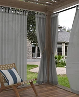 Amina Open Weave Indoor/Outdoor Sheer Tab Top Curtain Panel