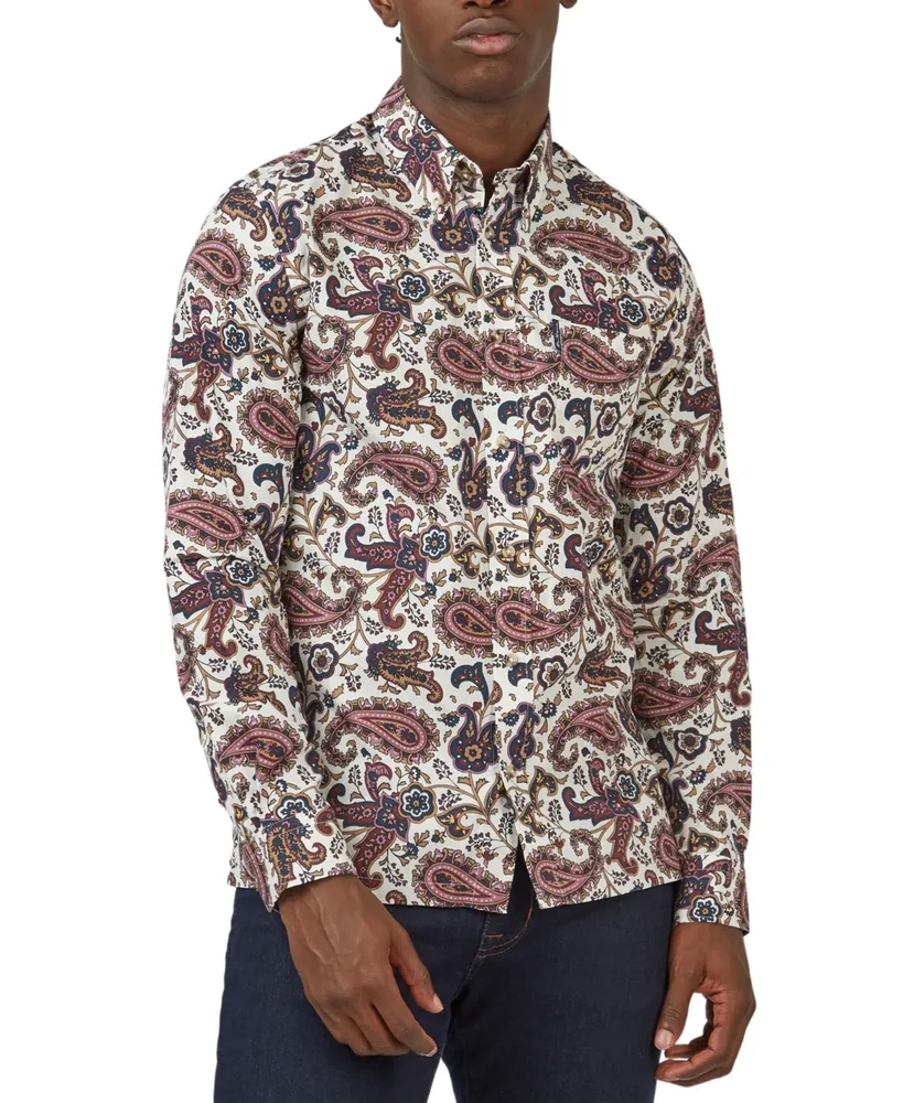 Ben Sherman Men's Eastern Paisley-Print Shirt