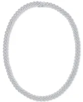 Badgley Mischka Lab Grown Diamond Link 17-1/2" Necklace (15 ct. t.w.) in 14k White Gold