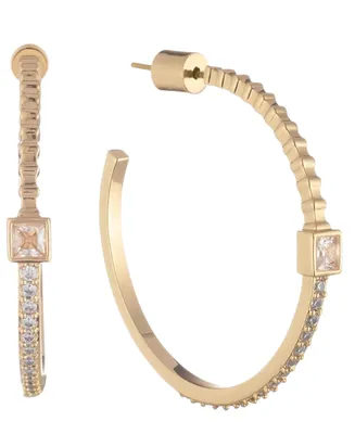 Bonheur Jewelry Maud Crystal Hoop Earrings