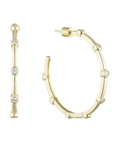Bonheur Jewelry Diana Crystal Large Hoop Earrings