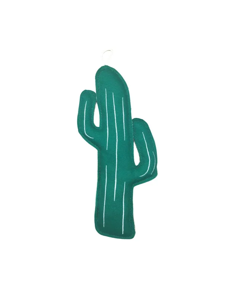 Country Living Durable Dog Chew Toy - Cactus-Shaped, Made with Canvas & Jute, Perfect for Teething & Play, Suitable for All Dog Breeds