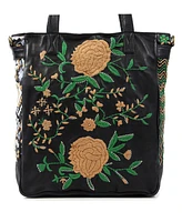 Old Trend Women's Flora Soul Hand-Embroidery Tote Bag