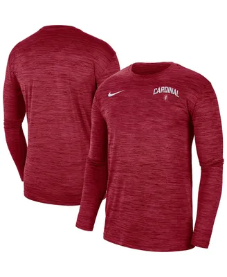 Men's Nike Cardinal Stanford 2022 Sideline Game Day Velocity Performance Long Sleeve T-shirt