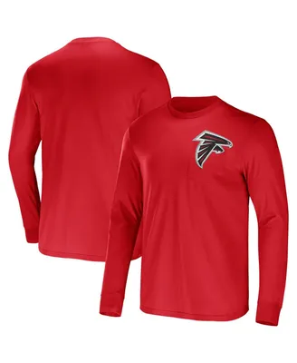 Men's Nfl x Darius Rucker Collection by Fanatics Red Atlanta Falcons Team Long Sleeve T-shirt