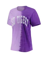 Women's Gameday Couture Purple Lsu Tigers Find Your Groove Split-Dye T-shirt