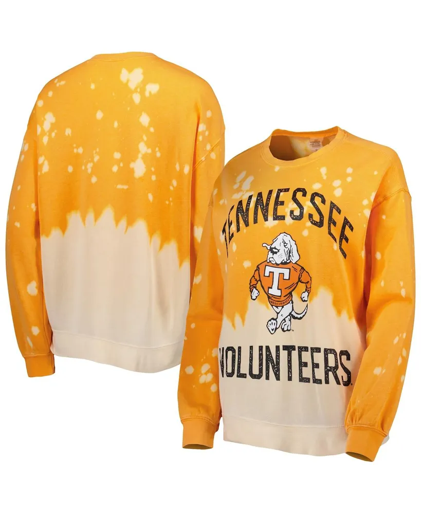 Women's Gameday Couture Tennessee Orange Tennessee Volunteers Twice As Nice Faded Dip-Dye Pullover Sweatshirt