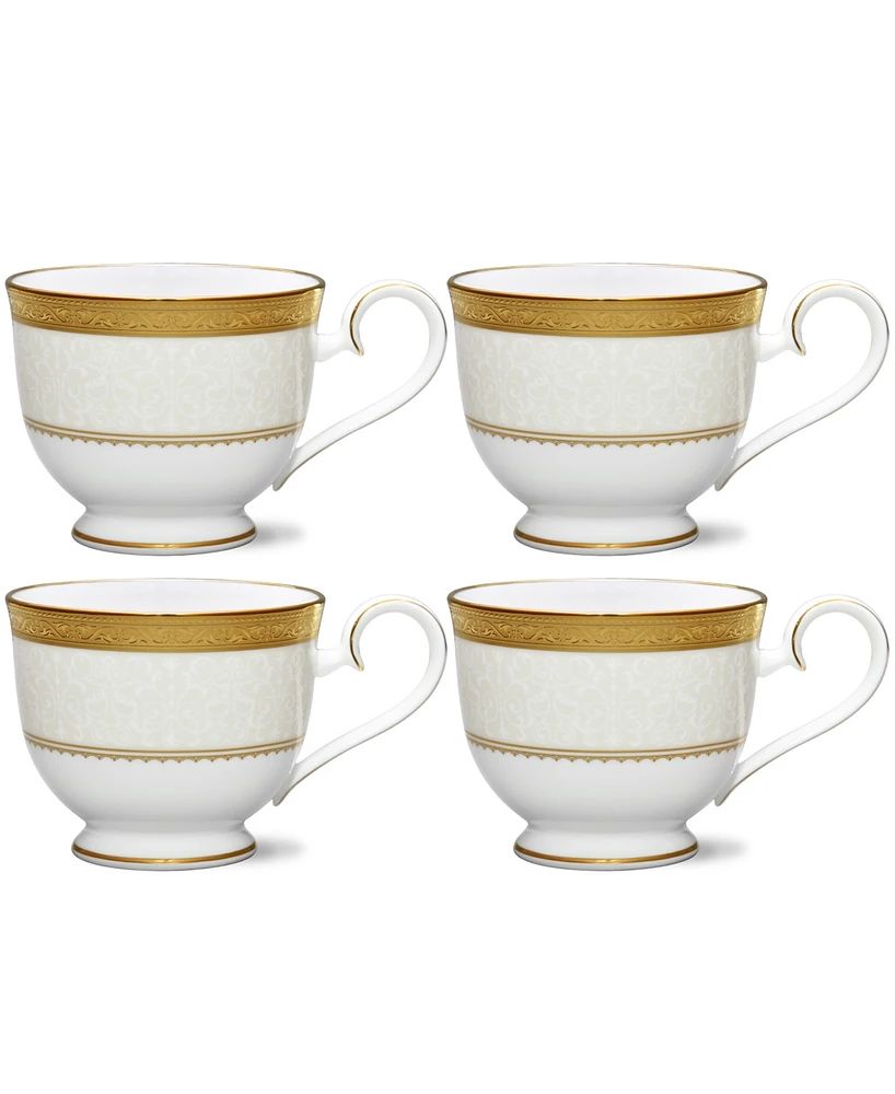 Noritake Odessa Gold Set of 4 Cups, Service For 4