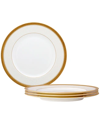 Noritake Odessa Gold Set of 4 Dinner Plates, Service For 4