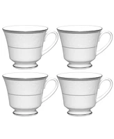 Noritake Regina Platinum Set of 4 Cups, Service For 4