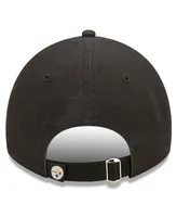 Women's New Era Black Pittsburgh Steelers 2022 Sideline Adjustable 9TWENTY Hat