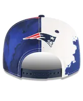 Men's New Era Navy New England Patriots 2022 Sideline 9FIFTY Ink Dye Snapback Hat