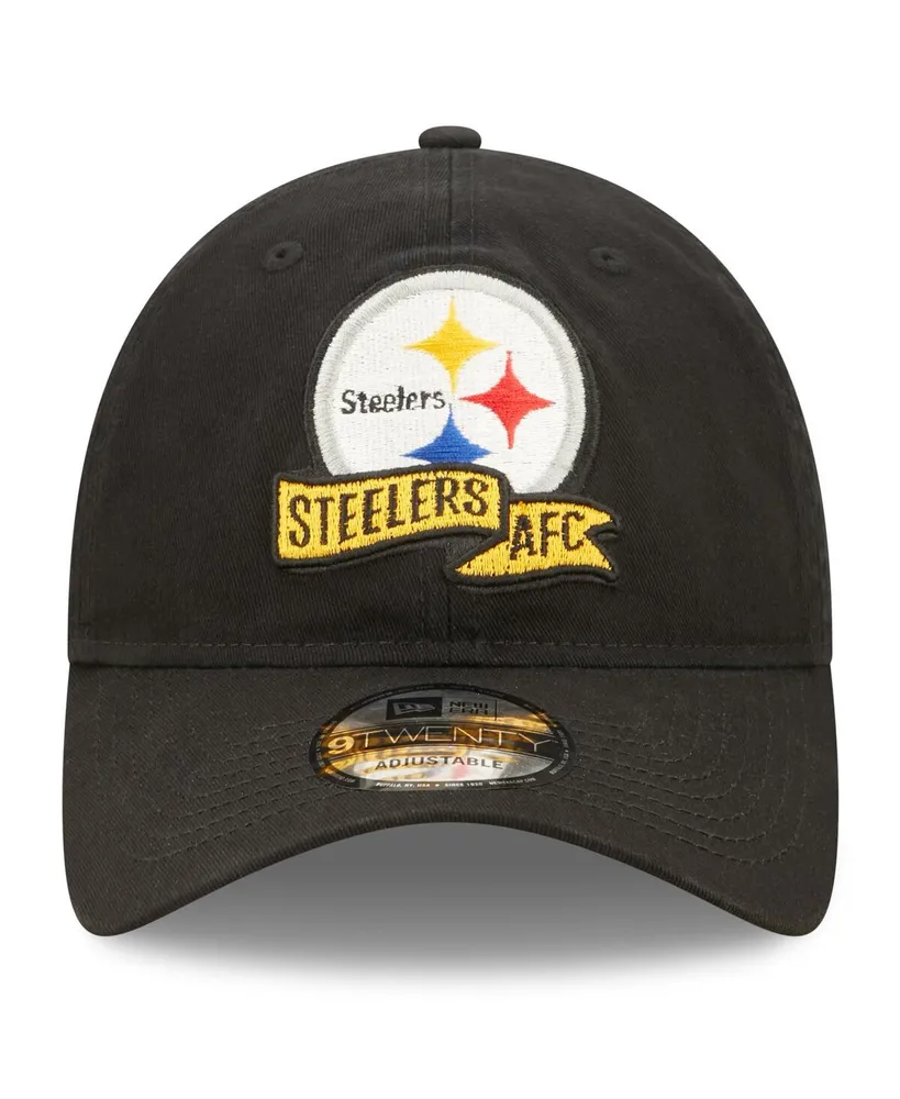 Little Boys New Era Black Pittsburgh Steelers 2022 Sideline 9TWENTY Adjustable Hat