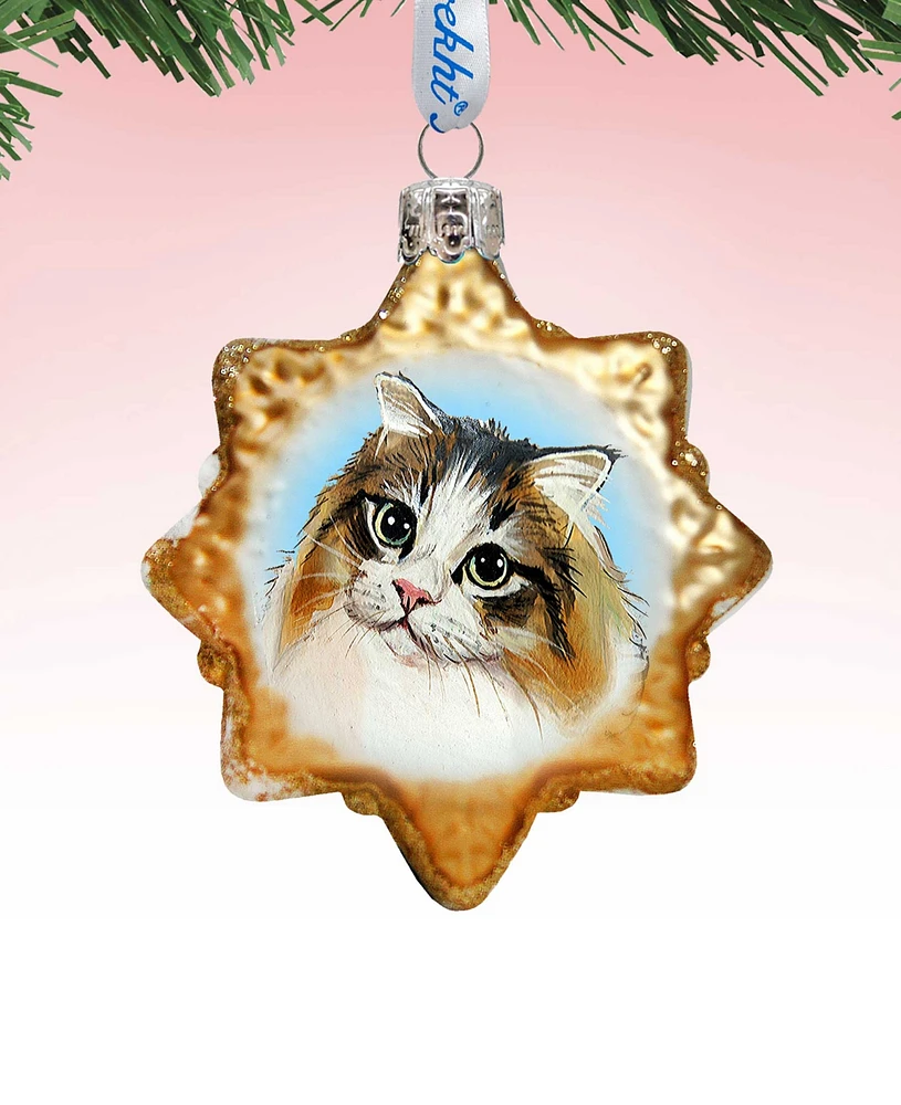 Designocracy Kitty Cat Mercury Holiday Ornament