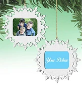 Designocracy Snowflake Christmas Picture Frame Ornaments