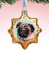 Designocracy Cute Pug Mercury Holiday Ornament