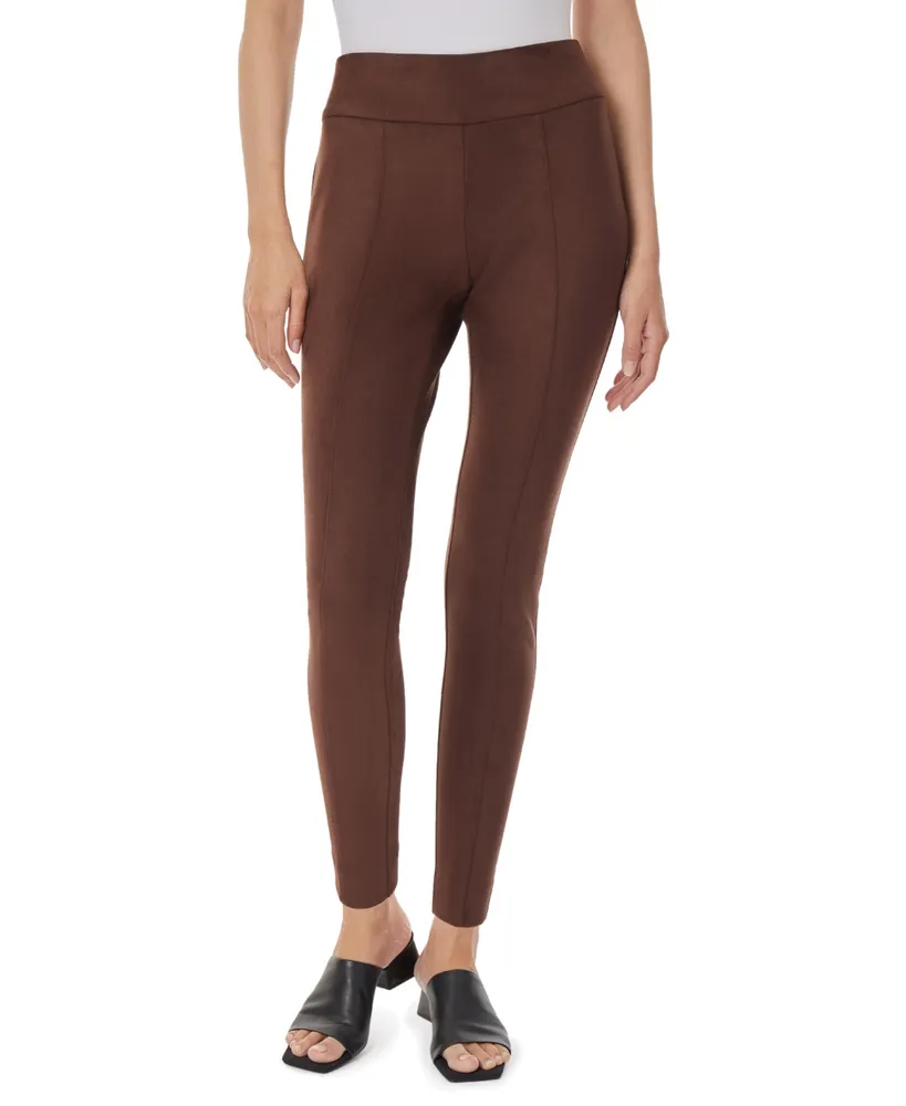Faux Suede Pull-On Leggings