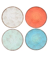Elama Glossy Olivia 12 Piece Melamine Dinnerware Set, Service for 4