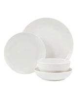 Elama FaTima 16 Piece Porcelain Double Bowl Dinnerware Set, Service for 4