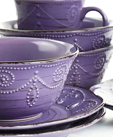 Elama Reactive Glaze Aitana 16 Piece Stoneware Dinnerware Set, Service for 4