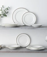 Noritake Rochelle Platinum Set of 4 Dinner Plates, Service For 4